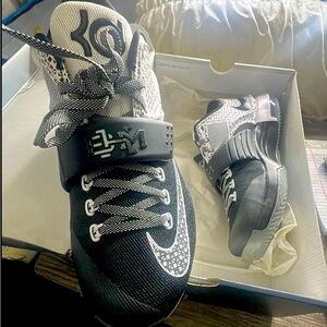 Kids Black and White Athletic Shoes